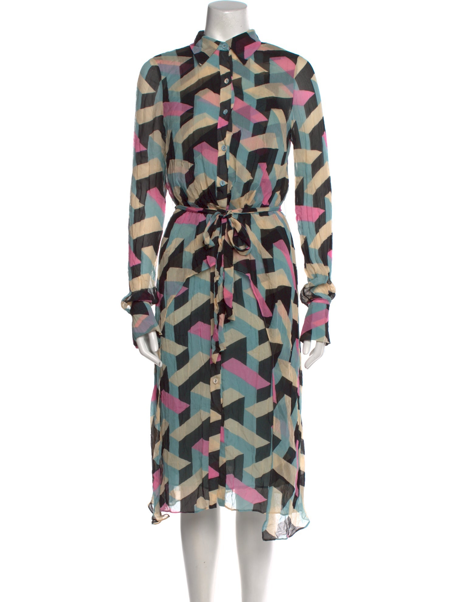 Diane von Furstenberg Printed Midi Length Dress w/ Tags