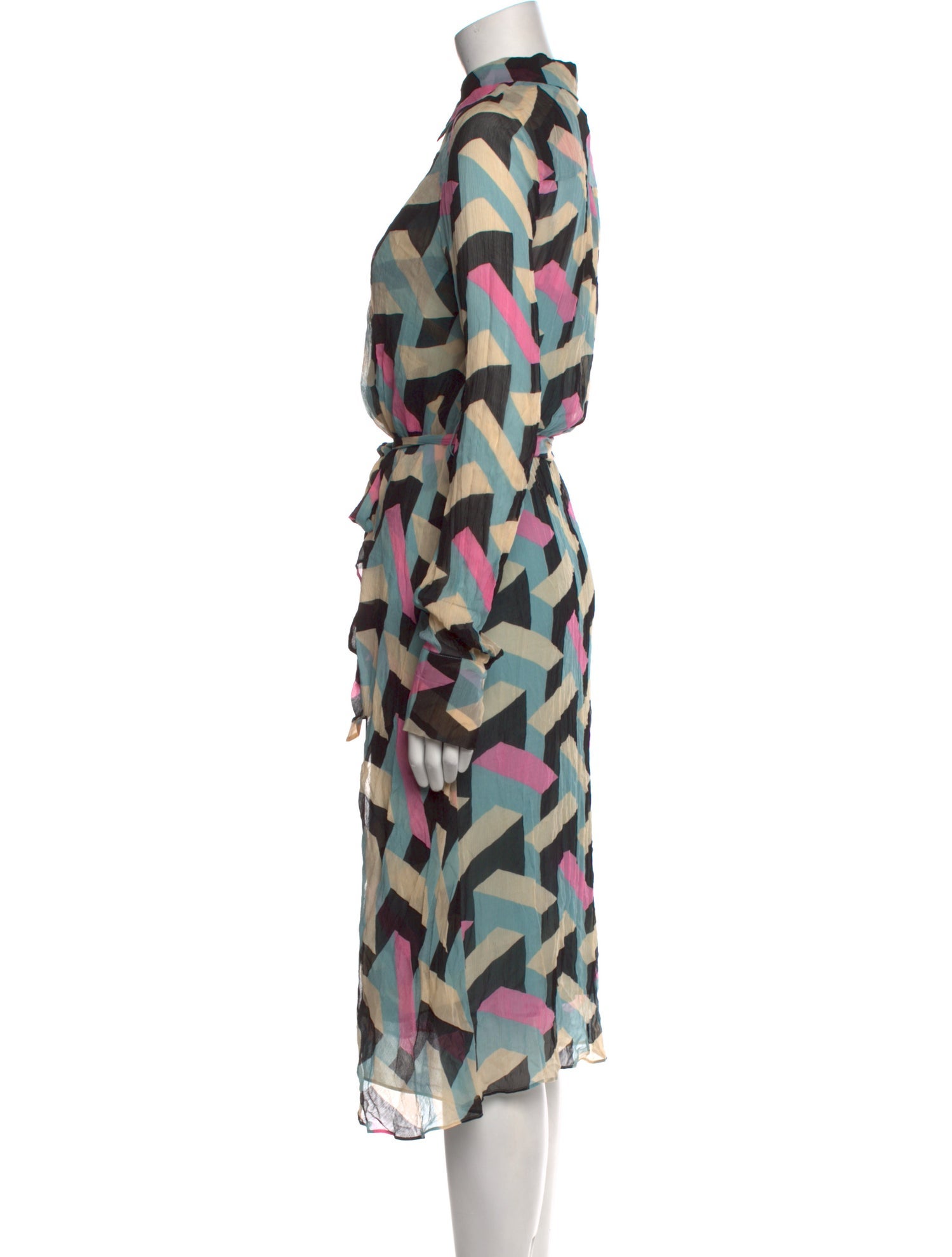 Diane von Furstenberg Printed Midi Length Dress w/ Tags