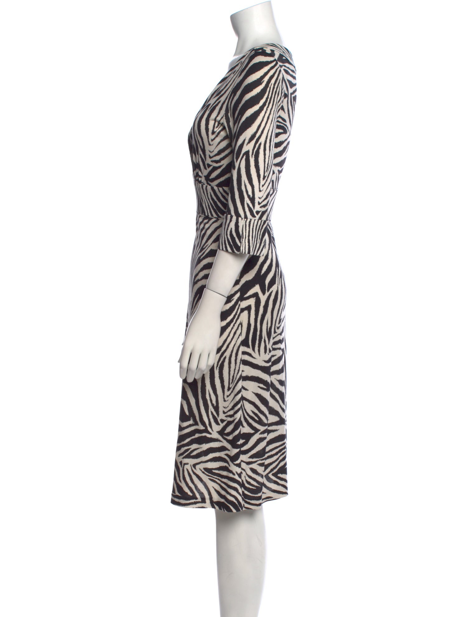 Diane von Furstenberg Animal Print Knee-Length Dress