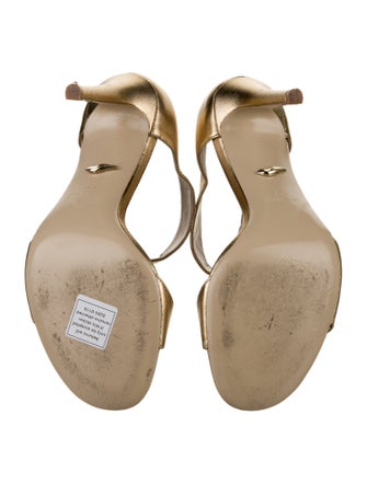 Diane von Furstenberg Leather T-Strap Sandals