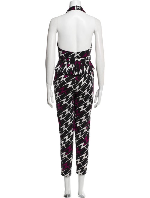 Diane von Furstenberg Printed V-Neck Jumpsuit