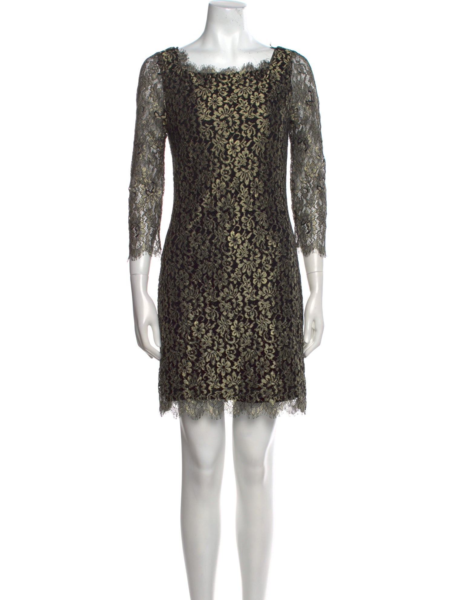 Diane von Furstenberg Lace Pattern Mini Dress