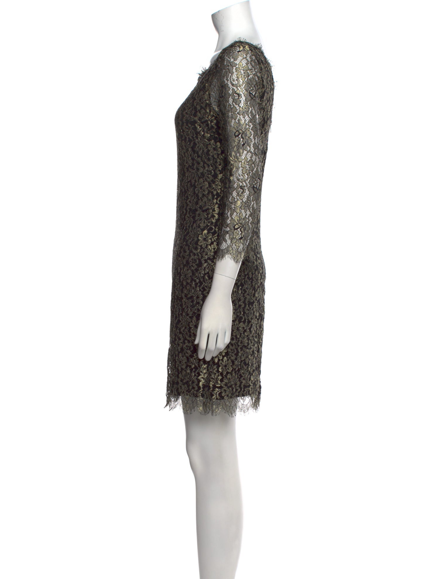 Diane von Furstenberg Lace Pattern Mini Dress