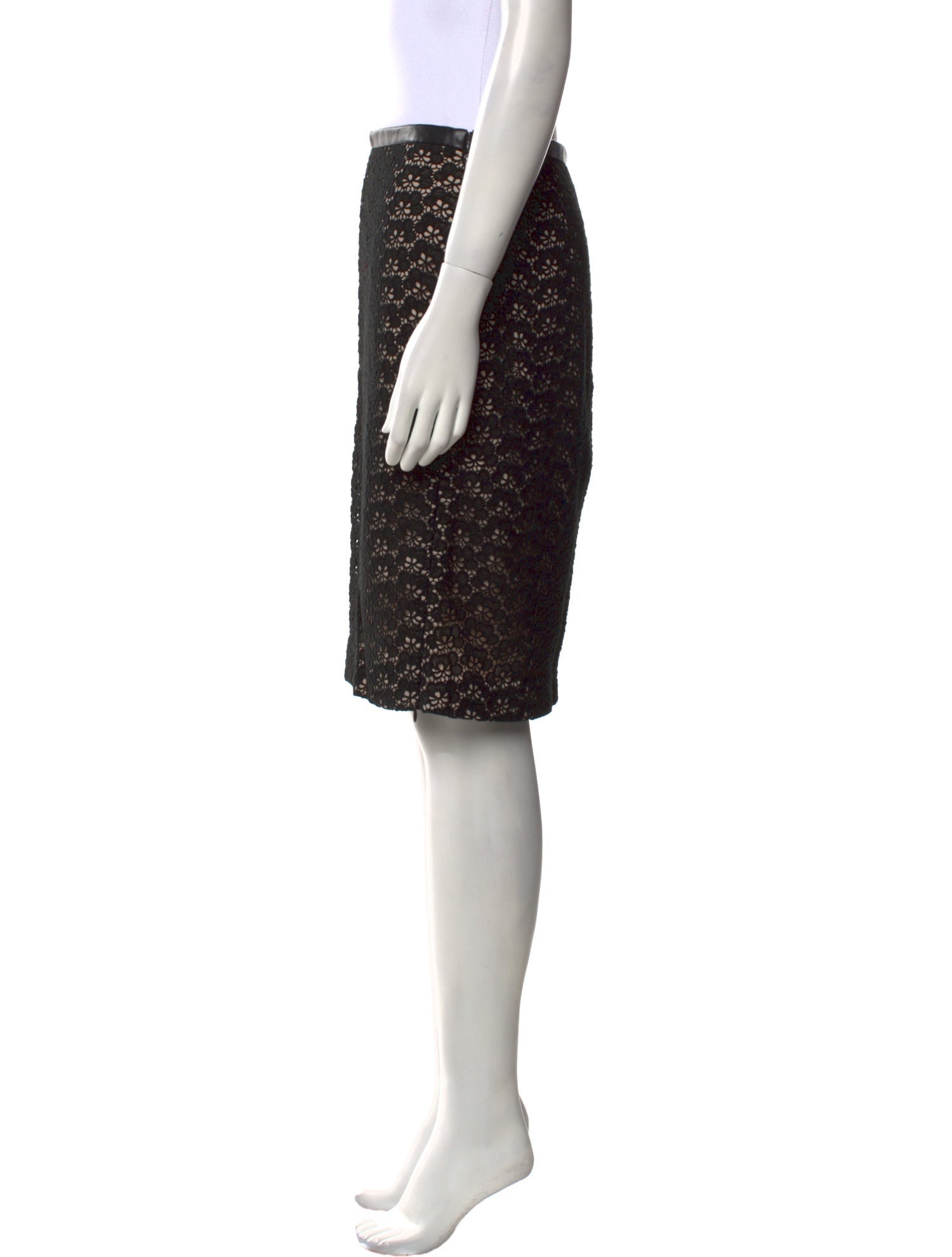 Diane von Furstenberg Lace Pattern Knee-Length Skirt