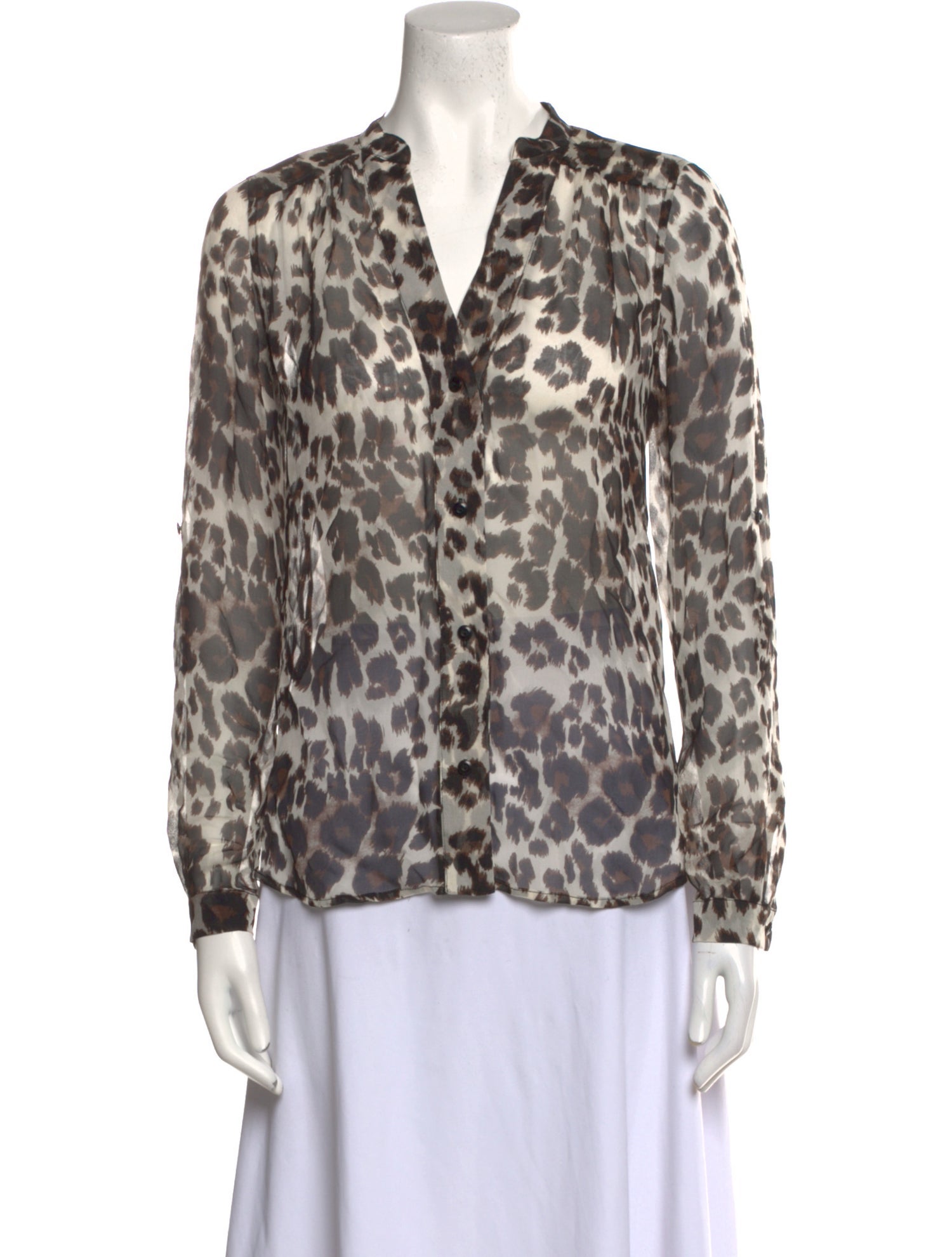 Diane von Furstenberg Silk Animal Print Blouse