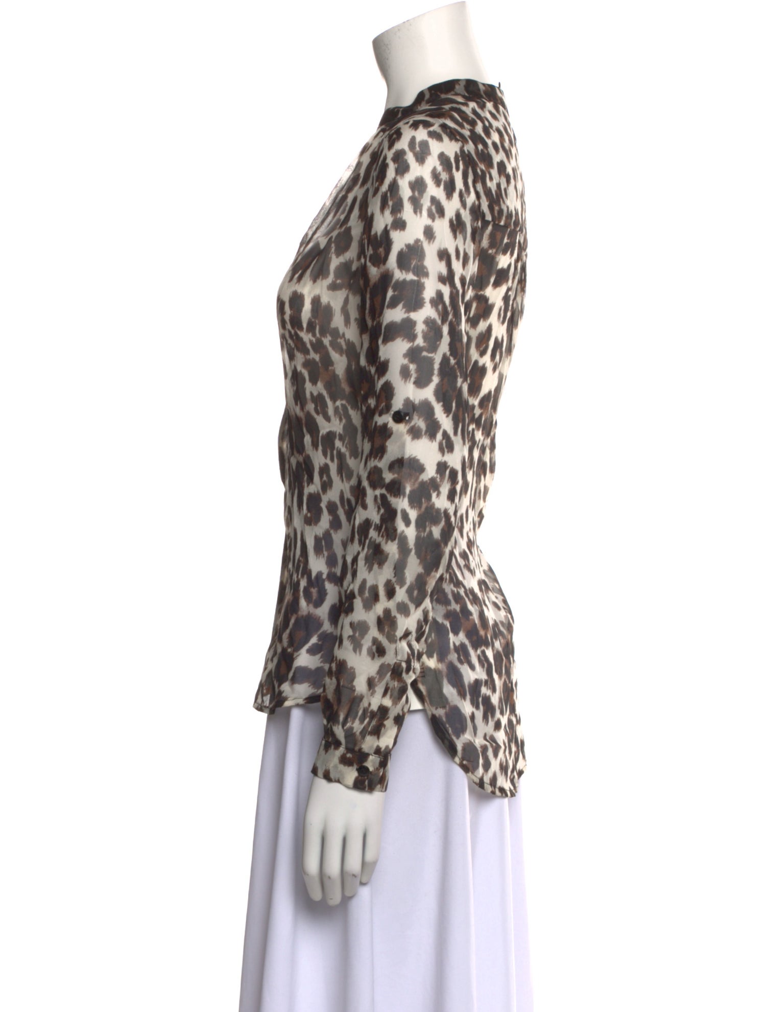 Diane von Furstenberg Silk Animal Print Blouse