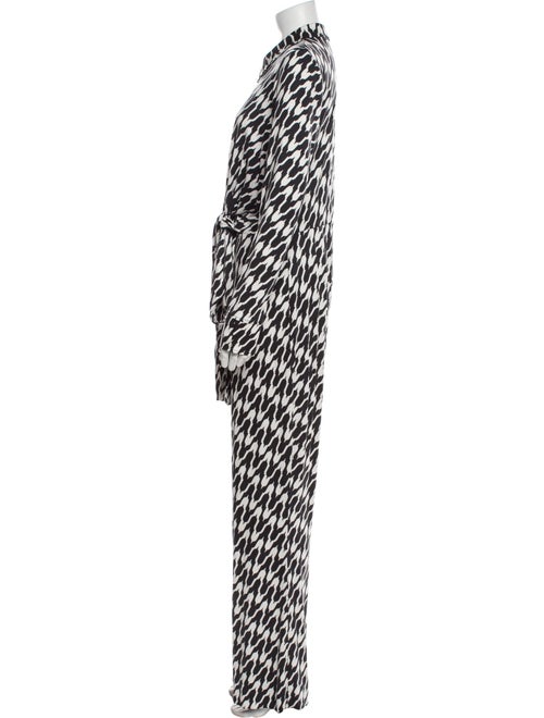 Diane von Furstenberg Printed V-Neck Jumpsuit