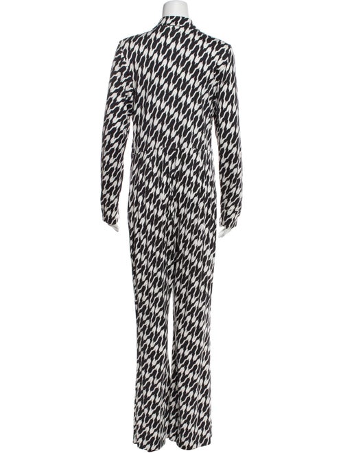Diane von Furstenberg Printed V-Neck Jumpsuit