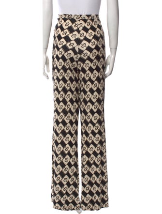 Diane von Furstenberg Printed Wide Leg Pants