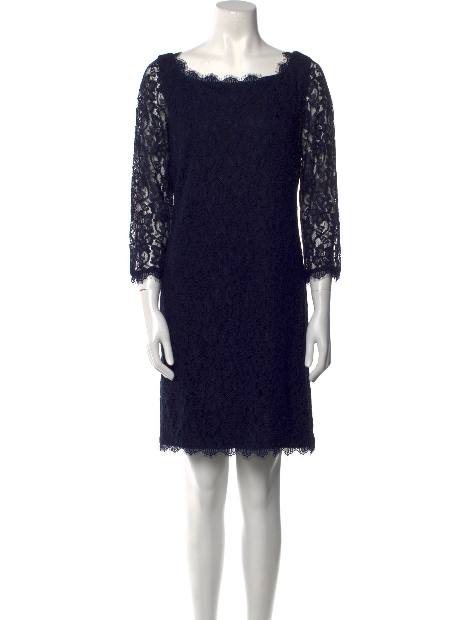 Diane von Furstenberg Lace Pattern Mini Dress