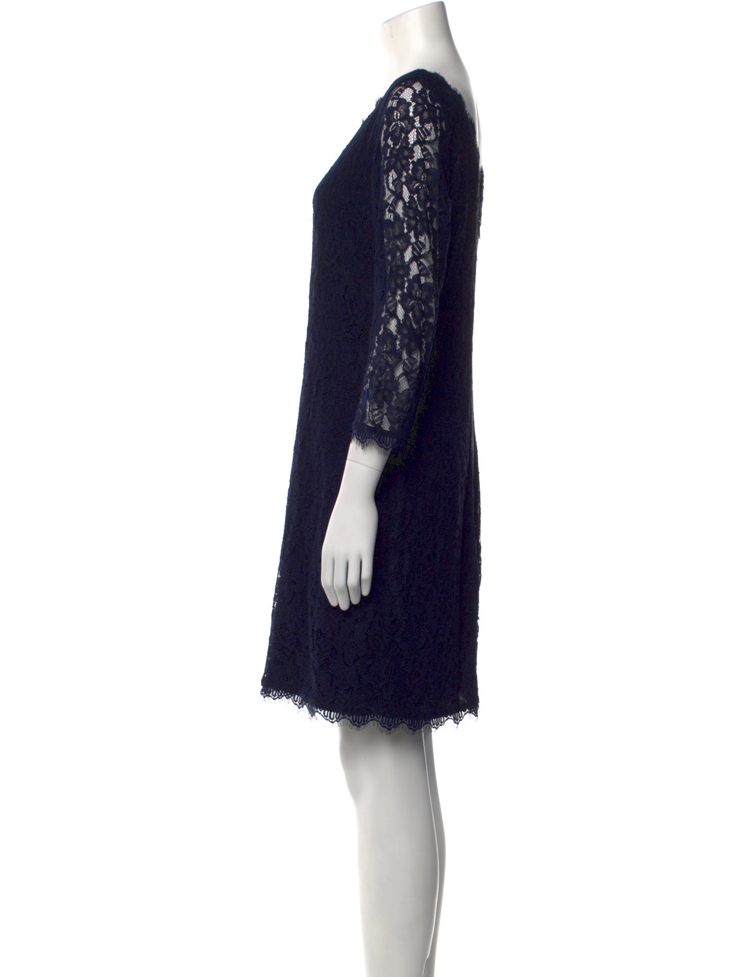 Diane von Furstenberg Lace Pattern Mini Dress