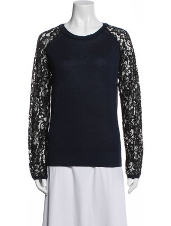 Diane von Furstenberg Lace Pattern Scoop Neck Top