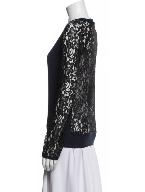 Diane von Furstenberg Lace Pattern Scoop Neck Top