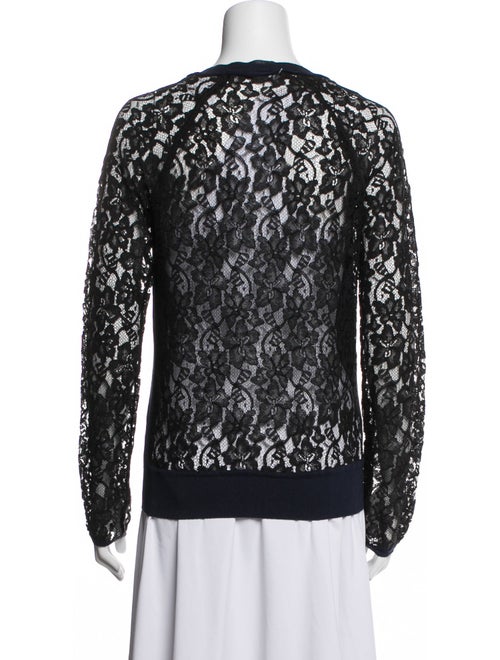 Diane von Furstenberg Lace Pattern Scoop Neck Top