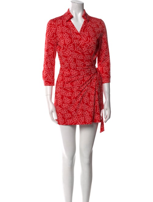 Diane von Furstenberg Printed V-Neck Romper
