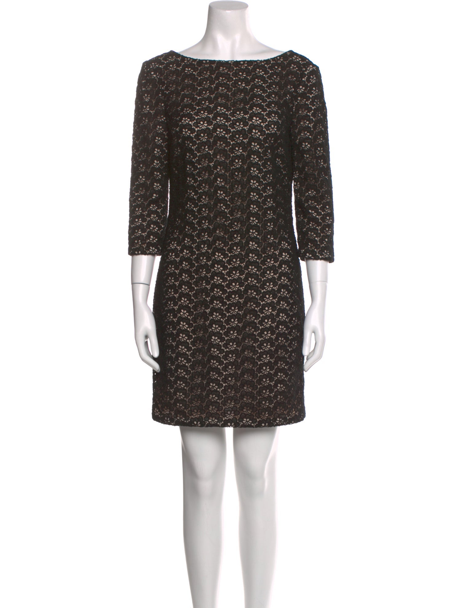 Diane von Furstenberg Bateau Neckline Mini Dress