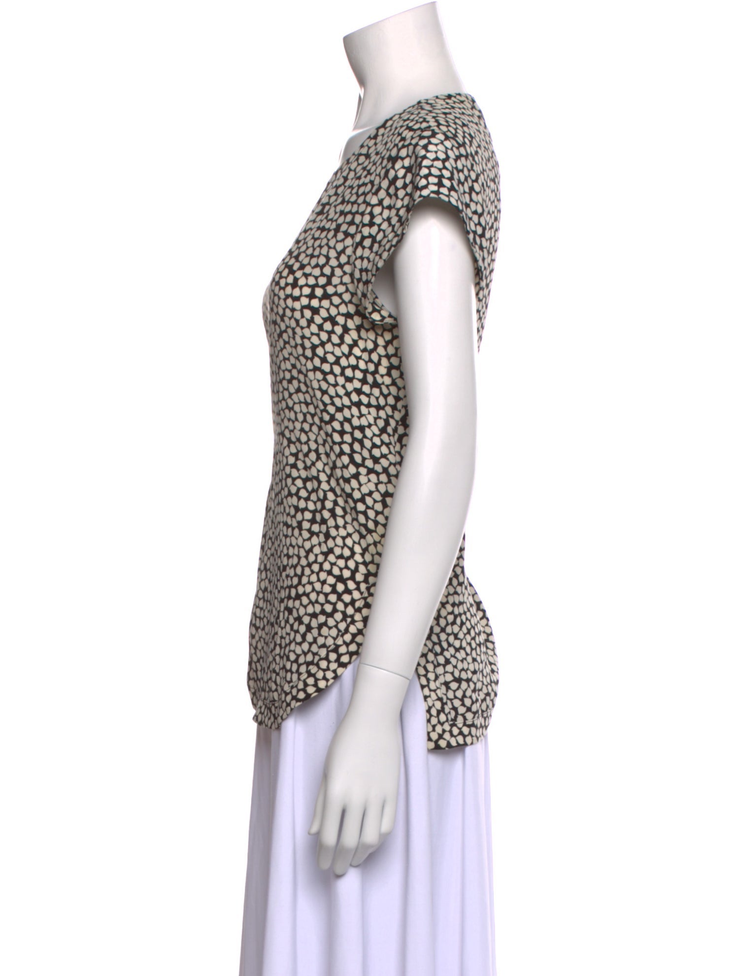 Diane von Furstenberg Silk Animal Print T-Shirt