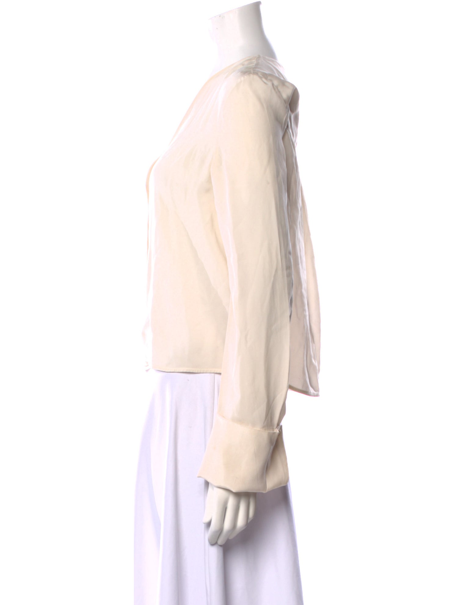 Diane von Furstenberg Silk Plunge Neckline Blouse