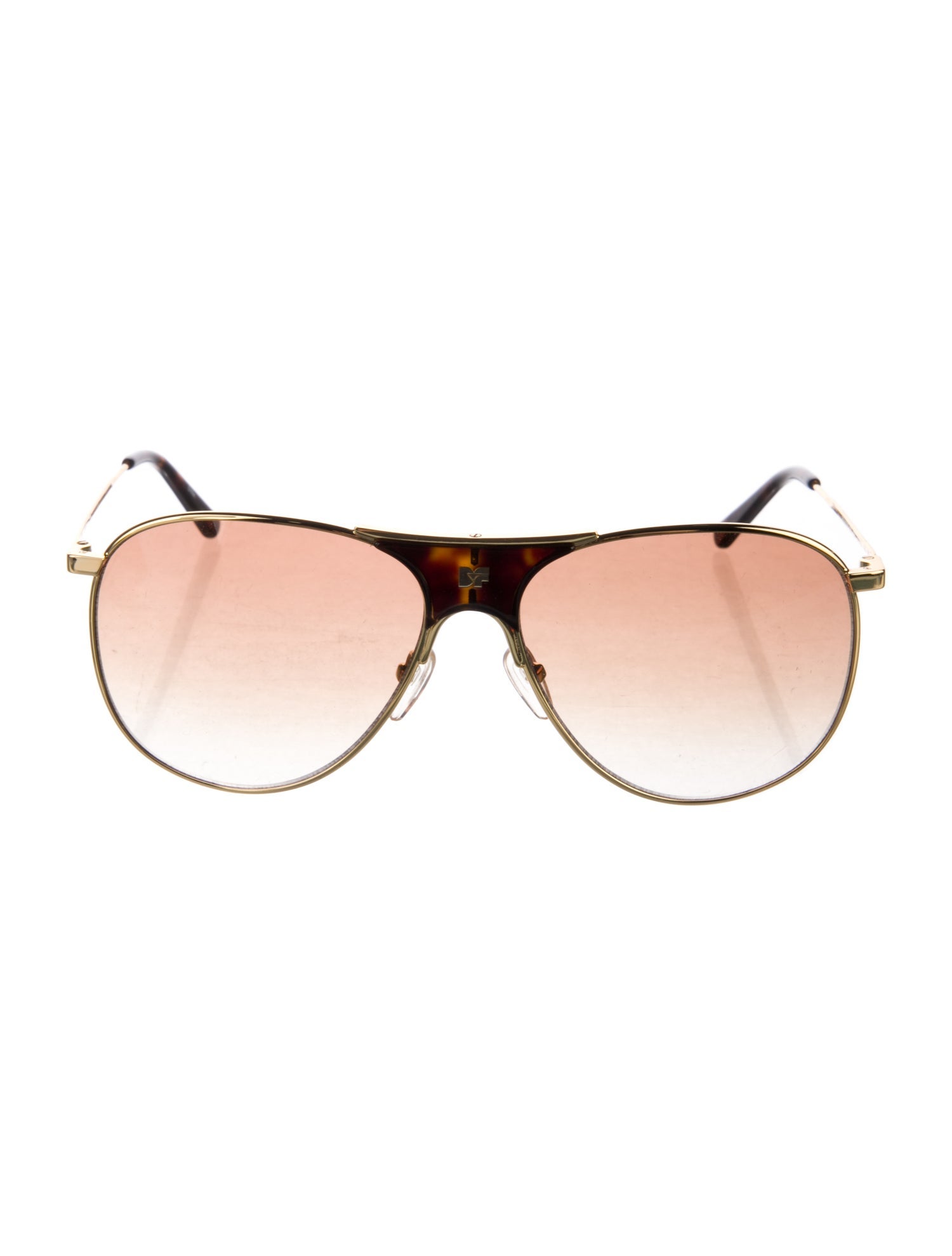 Diane von Furstenberg Aviator Gradient Sunglasses