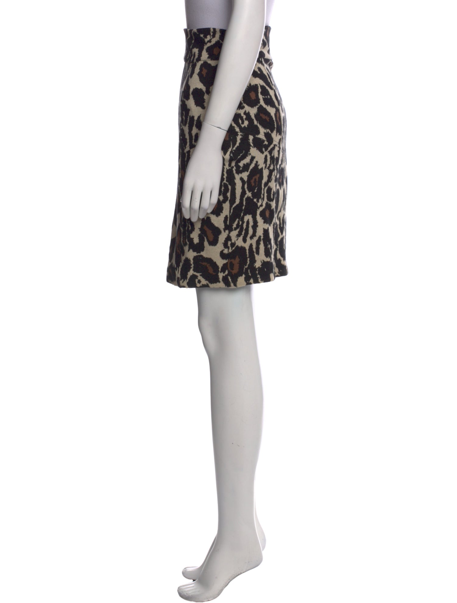 Diane von Furstenberg Animal Print Knee-Length Skirt