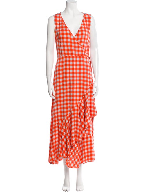 Diane von Furstenberg Plaid Print Long Dress