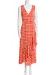 Diane von Furstenberg Plaid Print Long Dress