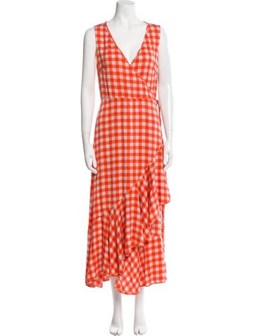 Diane von Furstenberg Dresses Plaid Print Long Dress US 8 | M