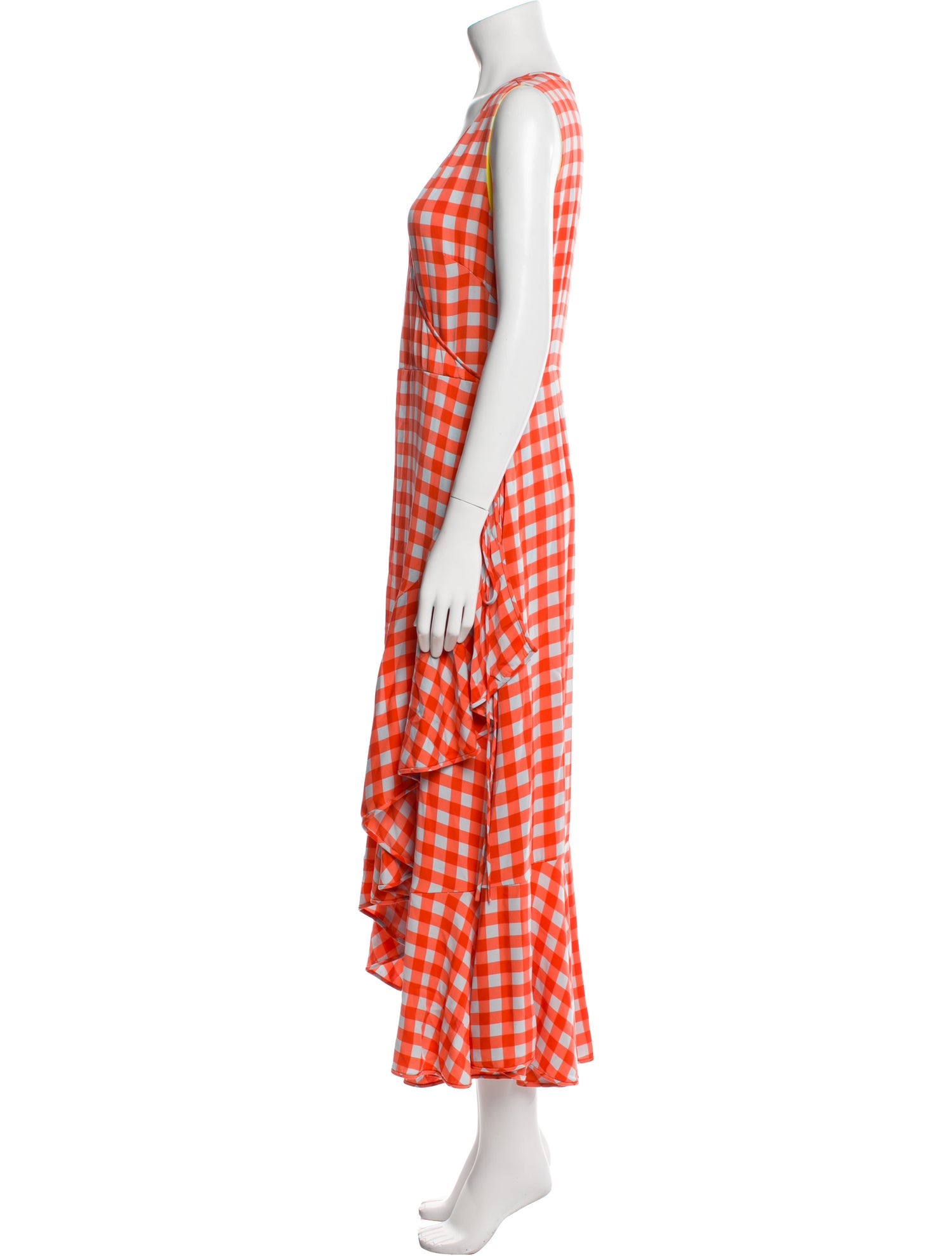 Diane von Furstenberg Plaid Print Long Dress