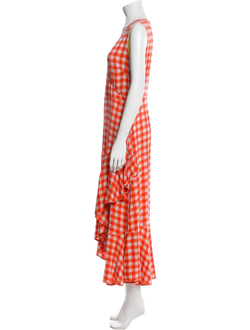 Diane von Furstenberg Plaid Print Long Dress