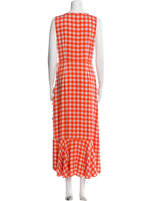 Diane von Furstenberg Plaid Print Long Dress