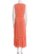 Diane von Furstenberg Plaid Print Long Dress