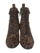 Diane von Furstenberg Ponyhair Animal Print Lace-Up Boots