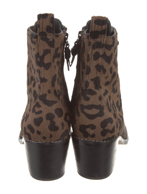Diane von Furstenberg Ponyhair Animal Print Lace-Up Boots