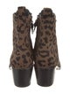 Diane von Furstenberg Ponyhair Animal Print Lace-Up Boots