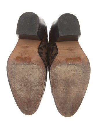 Diane von Furstenberg Ponyhair Animal Print Lace-Up Boots