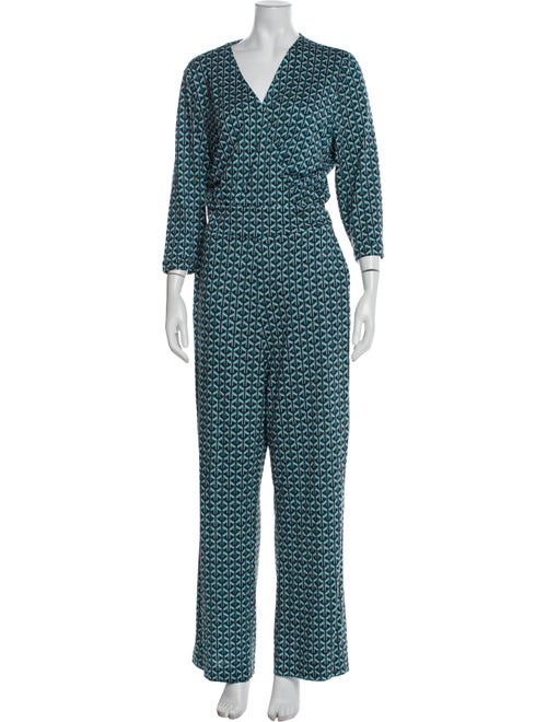 Diane von Furstenberg Silk Floral Print Jumpsuit