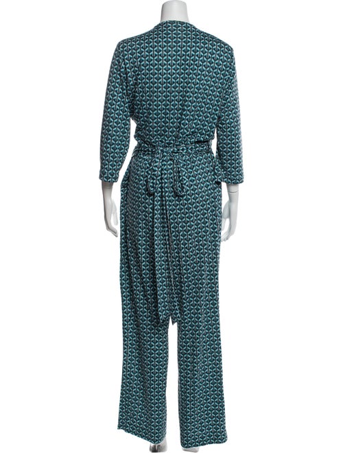 Diane von Furstenberg Silk Floral Print Jumpsuit