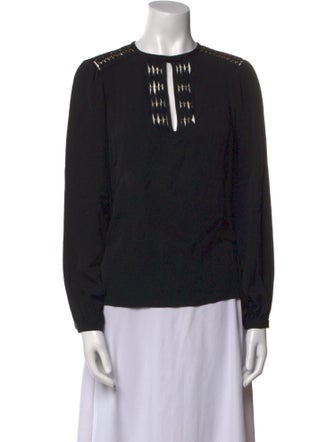 Diane von Furstenberg Silk Crew Neck Top