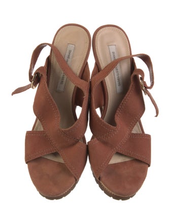 Diane von Furstenberg Suede Slingback Sandals