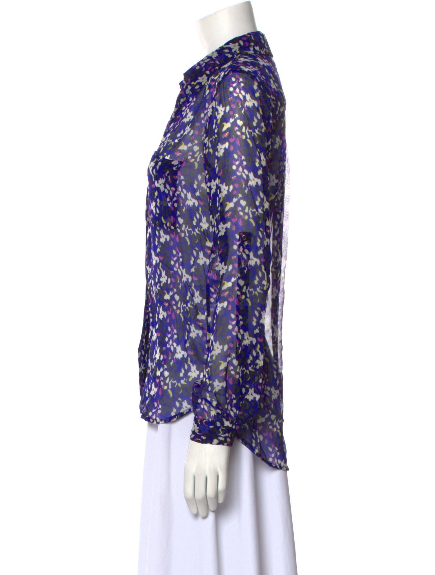 Diane von Furstenberg Silk Floral Print Blouse
