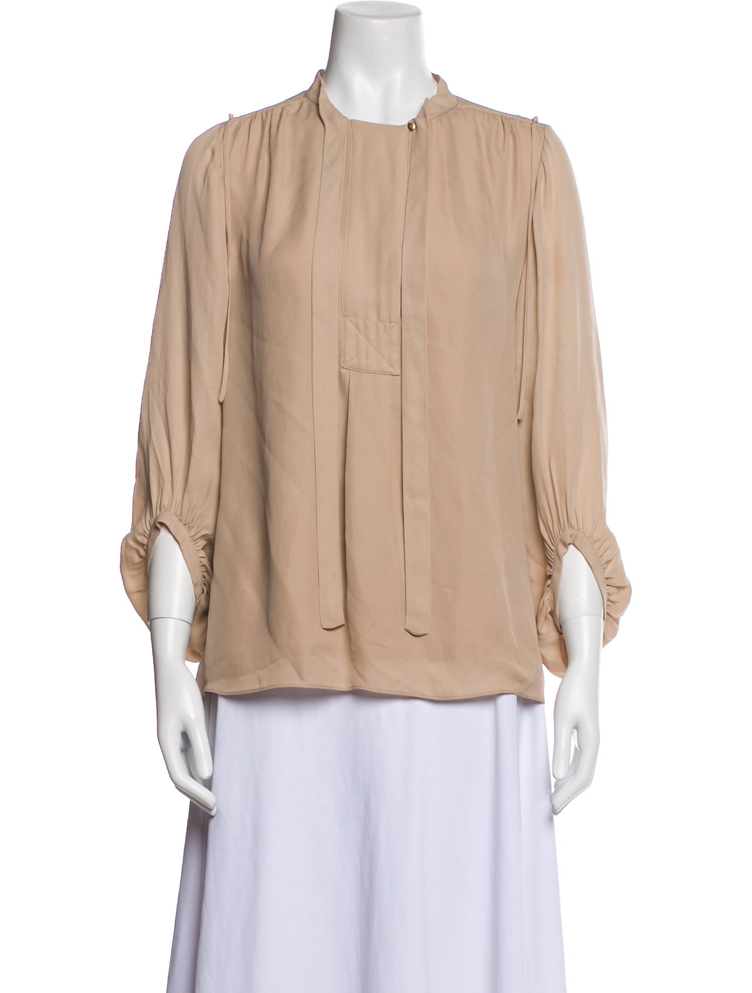 Diane von Furstenberg Silk Mock Neck Blouse
