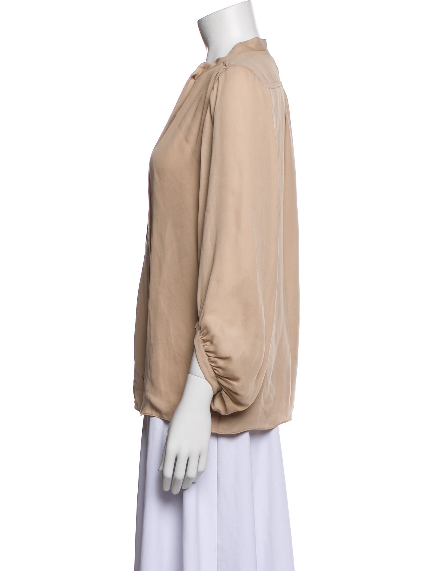 Diane von Furstenberg Silk Mock Neck Blouse