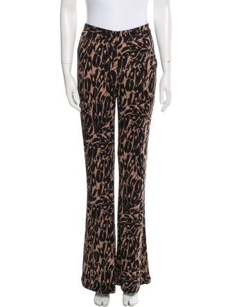 Diane von Furstenberg Animal Print Wide Leg Pants