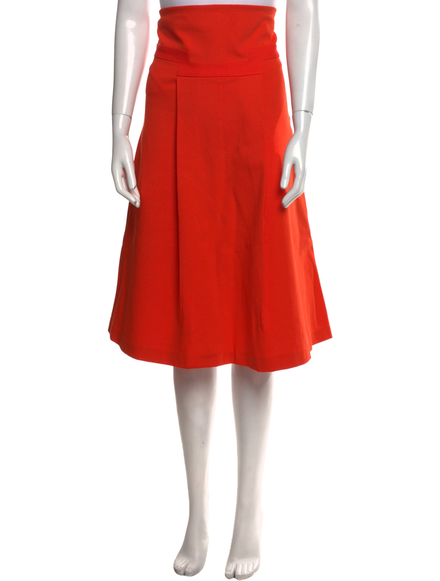 Diane von Furstenberg Pleated Accents Knee-Length Skirt