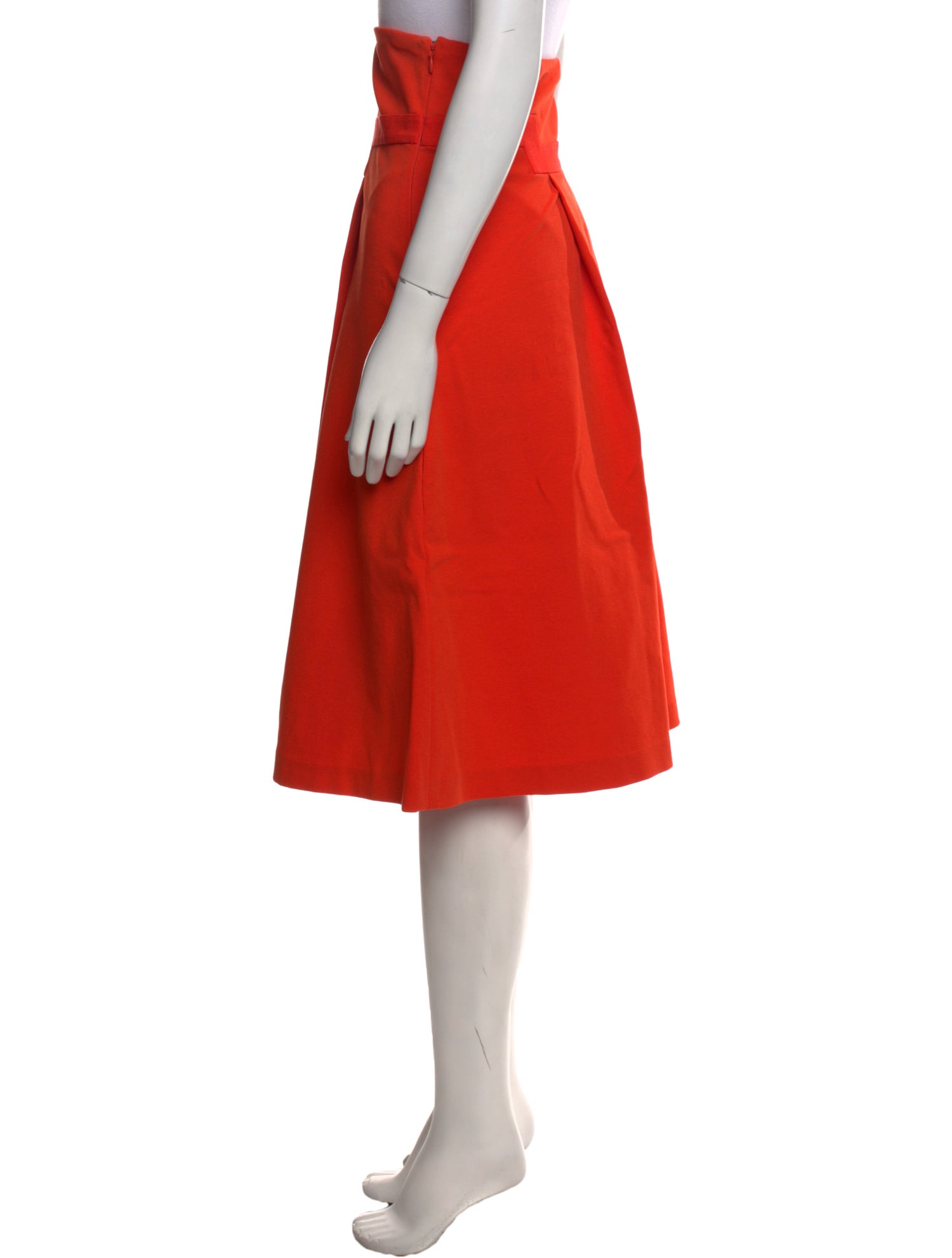 Diane von Furstenberg Pleated Accents Knee-Length Skirt