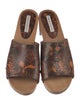 Diane von Furstenberg Leather Printed Slides