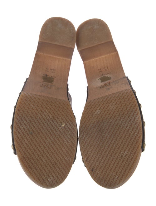 Diane von Furstenberg Leather Printed Slides