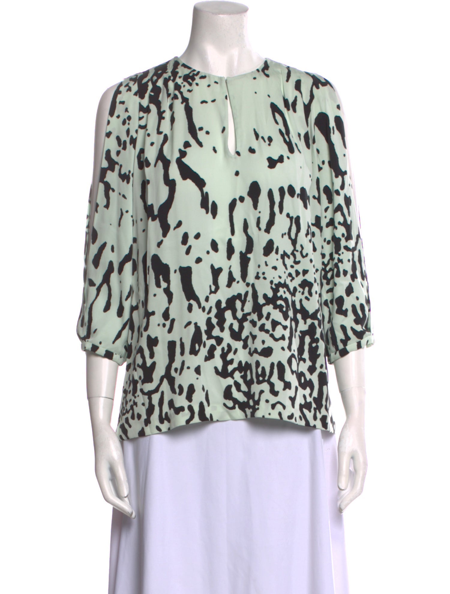 Diane von Furstenberg Silk Animal Print Blouse