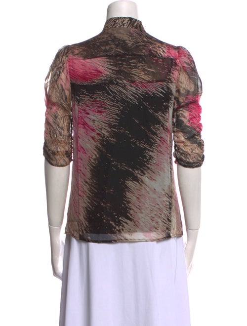 Diane von Furstenberg Silk Printed Button-Up Top