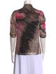 Diane von Furstenberg Silk Printed Button-Up Top